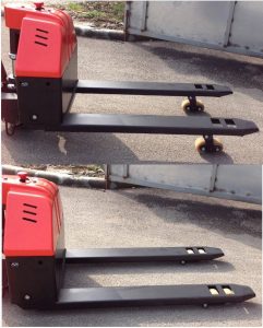 SMITH paleciak elektryczny 1500 kg 200 mm – widok z boku